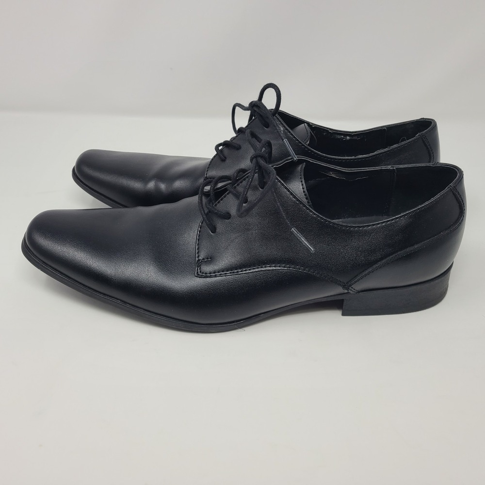 Size 12 M CALVIN KLEIN Men's Brodie Dress Shoes 34F4072 Black Square Toe